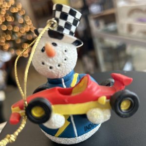 Snowman Indycar Ornament